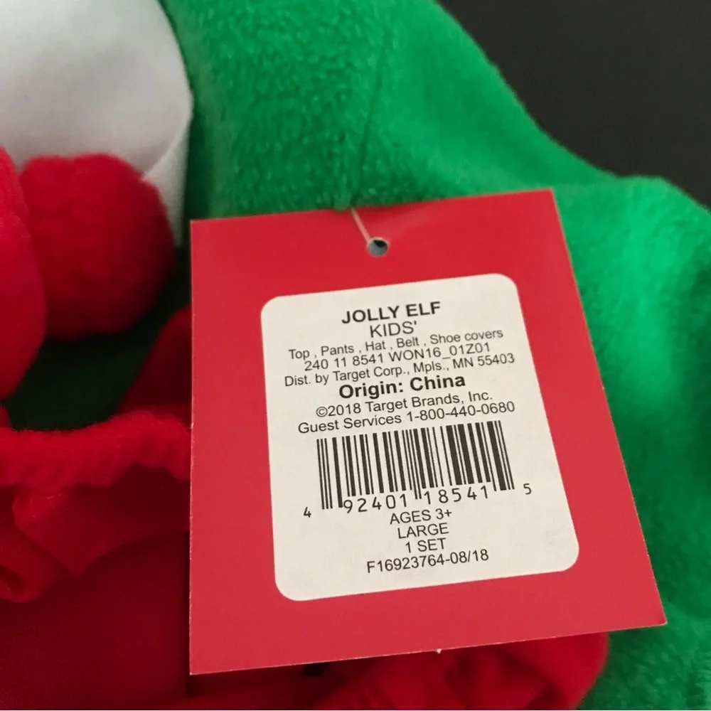 Wondershop Kids Christmas Elf Costume Size Large - Picture 4 of 6